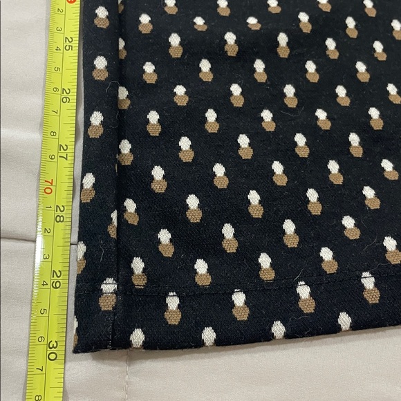 Max Studio London Weekend Black Wide Leg Pants Tan White Pleated Front Large - Picture 10 of 12